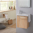 PLANETE BAIN - Meuble Lave-mains couleur chêne Oak bordolino + Lave-mains + Mitigeur eau chaude-eau froide - vignette