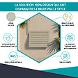 ATOLE - Cache Climatisation  Acoustique ATOLE en aluminium thermolaqué , Taille 2 : H. 113 x L. 110 x P. 64 cm, Ventelle, Crème - vignette