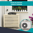 ATOLE - Cache Climatisation  Acoustique ATOLE en aluminium thermolaqué , Taille 2 : H. 113 x L. 110 x P. 64 cm, Ventelle, Crème - vignette