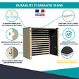 ATOLE - Cache Climatisation  Acoustique ATOLE en aluminium thermolaqué , Taille 2 : H. 113 x L. 110 x P. 64 cm, Ventelle, Crème - vignette