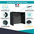 ATOLE - Cache Climatisation  Acoustique ATOLE en aluminium thermolaqué , Taille 2 : H. 113 x L. 110 x P. 64 cm, Ventelle, Gris anthracite - vignette