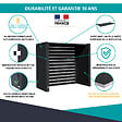 ATOLE - Cache Climatisation  Acoustique ATOLE en aluminium thermolaqué , Taille 1 : H. 80 x L. 100 x P. 54 cm, Ventelle , Gris anthracite - vignette