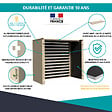 ATOLE - Cache Climatisation  Acoustique ATOLE en aluminium thermolaqué , Taille 1 : H. 80 x L. 100 x P. 54 cm, Ventelle , Crème - vignette