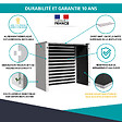 ATOLE - Cache Climatisation  Acoustique ATOLE en aluminium thermolaqué , Taille 2 : H. 113 x L. 110 x P. 64 cm, Ventelle, Blanc - vignette
