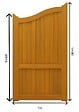 GD MENUISERIES - Portillon En Bois Plein L1m x H1,60/1,80 m - vignette