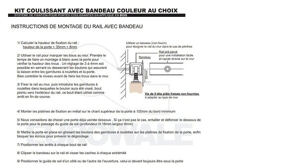 GD MENUISERIES - Rail Alu Avec Cache Rail Couleur Blanc - large