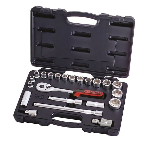 KS TOOLS - Coffret de douilles et accessoires 1/2' 10 à 32 mm, 22 pièces - KSTOOL - 911.0622. - large