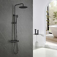 PLANETE BAIN - Colonne de douche en inox noir mat - thermostatique - Alois - vignette
