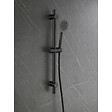 PLANETE BAIN - Ensemble barre de douche inox noir mat - douchette 1 jet - flexible 150 cm - Barre 65 cm - Alois - vignette