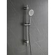 PLANETE BAIN - Ensemble barre de douche inox brossé gun metal - douchette 1 jet - flexible 150 cm - Barre 65 cm - Alois - vignette