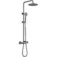 PLANETE BAIN - Colonne de douche en inox brossé gun metal - thermostatique - Alois - vignette