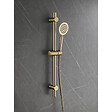 PLANETE BAIN - Ensemble barre de douche inox brossé doré - douchette 1 jet - flexible 150 cm - Barre 65 cm - Alois - vignette