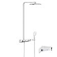 GROHE - Colonne de douche thermostatique Rainshower System SmartControl Mono 360 Blanc/chromé + Tablette douche d'angle Start Cube - vignette