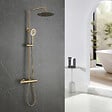 PLANETE BAIN - Colonne de douche en inox brossé doré - thermostatique - Alois - vignette