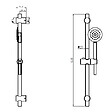 PLANETE BAIN - Ensemble barre de douche inox brossé - douchette 1 jet - flexible 150 cm - Barre 65 cm - Alois - vignette