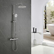 PLANETE BAIN - Colonne de douche en inox brossé - thermostatique - Alois - vignette