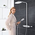 GROHE - Colonne de douche thermostatique Rainshower System SmartControl Mono 360 Blanc/chromé + Panier douche Start Cube - vignette