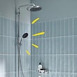 GROHE - Colonne bain douche thermostatique Vitalio Start System chromé + Panier douche Start Cube - vignette