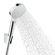 HANSGROHE - Pack pommeau de douche rond 2 jets Hansgrohe Crometta Vario + flexible Isiflex 160 cm + support chromé - vignette