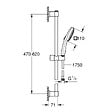 GROHE - Ensemble de douche avec barre sans mitigeur 2 jets Vitalio Comfort 110 Chromé - vignette