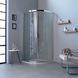 KIAMAMI VALENTINA - Cabine De Douche Moderne Angulaire Profiles En Aluminium 80X80 Transparent | Fly - vignette
