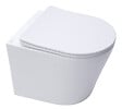 SWISS AQUA TECHNOLOGIES - Pack WC Bati-support autoportant + Cuvette SAT Infinitio sans bride + Abattant soft close + Plaque blanche - vignette