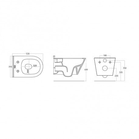 GEBERIT - Pack Autoportant Bâti-support Duofix + WC sans bride Lucco Avva + Abattant softclose + Plaque blanche (AvvaGebX) - large