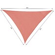 OUTSUNNY - Voile d'ombrage triangulaire grande taille 3 x 3 x 3 m polyéthylène haute densité résistant aux UV rouge - vignette