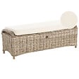 BELIANI - Ottoman de jardin SUSUA 140 cm Rotin Naturel - vignette