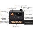 INTERSTOVES - Cuisinière à bois GT FI S DR | sortie côté droit - - vignette