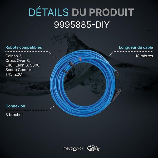 DOLPHIN - Cable D'alimentation 17m Pour Robot Dolphin S300 Et équivalent Voir Liste - 9995885-DIY - large