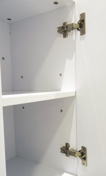 ONDEE - 2 Façades de porte MIXY - pour colonne de salle de bain - 30cm - Blanc - Laqué - Livré en kit - large