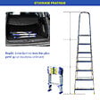 HOSTRÃ–M - Escabeau 7 marches telescopique EXTENDACT6, Echelle telescopique 2m+1.7m, escabeau pliable télescopique, H max travail 3,5m, Garantie 5 ans, Hostrom - vignette