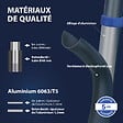 HOSTRÃ–M - Escabeau 7 marches telescopique EXTENDACT6, Echelle telescopique 2m+1.7m, escabeau pliable télescopique, H max travail 3,5m, Garantie 5 ans, Hostrom - vignette