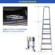 HOSTRÃ–M - Escabeau 8 marches telescopique EXTENDACT8, Echelle telescopique 2,3 m+2m, escabeau pliable télescopique, H max travail 3,8m, Garantie 5 ans, Hostrom - vignette