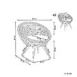 BELIANI - Lot de 2 chaises de jardin avec coussins MARATEA Rotin Naturel - vignette