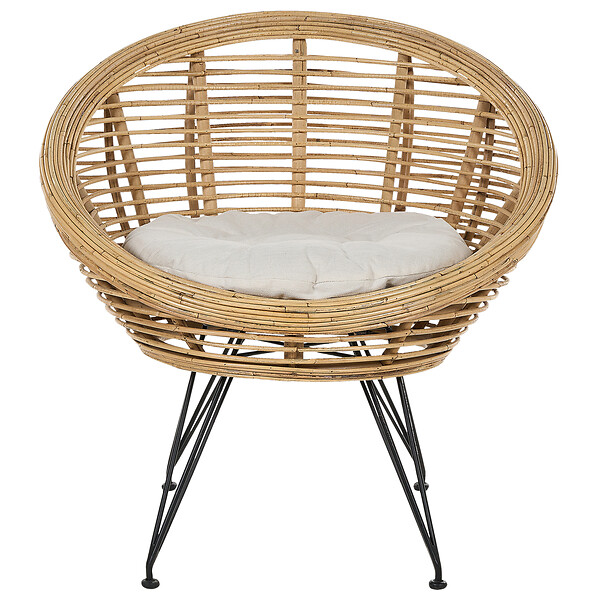 BELIANI - Chaise de jardin MARATEA Rotin Naturel - large