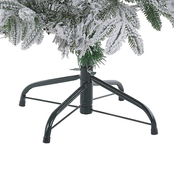 BELIANI - Sapin de Noël artificiel enneigé BASSIE 120 cm Blanc - large