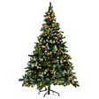 BELIANI - Sapin de Noël artificiel LED PALOMAR 180 cm Vert foncé - vignette