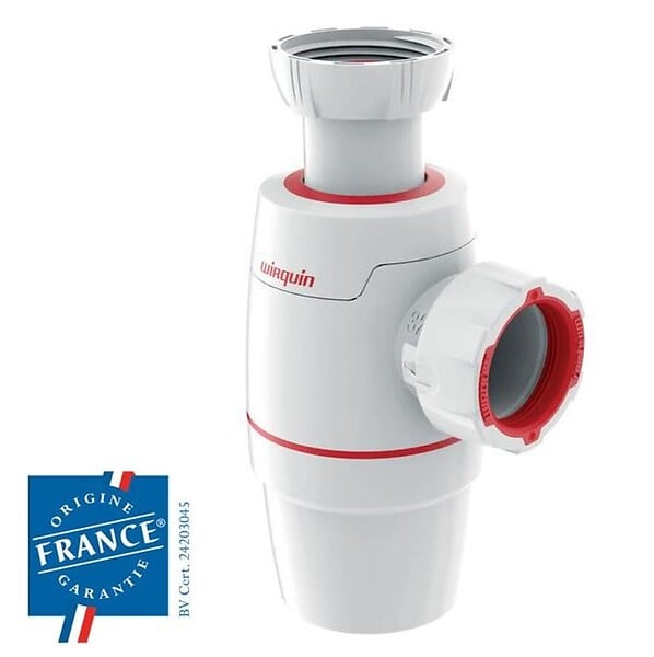 WIRQUIN - Siphon de lavabo NEO - Ø entrée G1"1/4 - sortie 32 mm - large