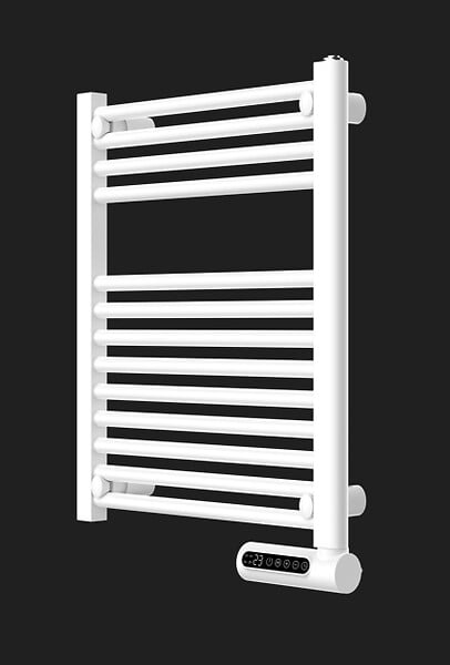 Sèche-serviettes électrique mural - Acier - Blanc - 500 W - large