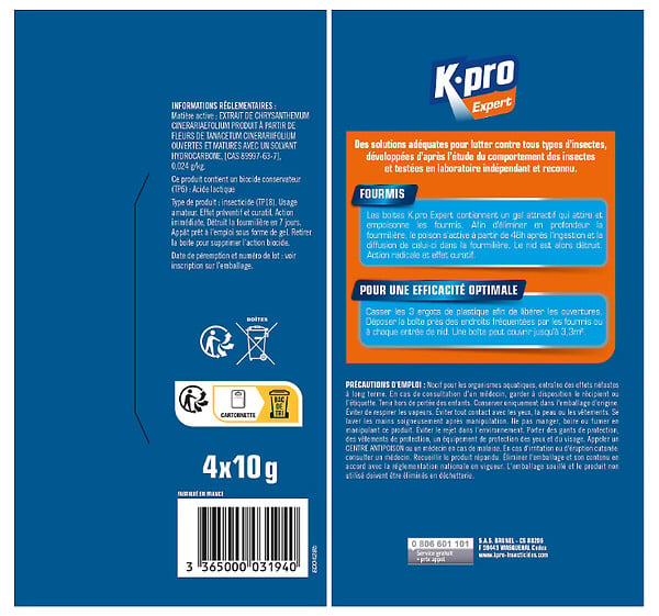 KPRO - Boîte appat anti-fourmis X4 - large