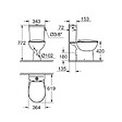 GROHE - PACK WC à poser Bau Ceramic + Tabouret physiologique Bois - vignette