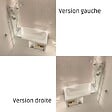 JACOB DELAFON - Baignoire bain douche Malice, version gauche Blanc brillant 160 x 85 - vignette