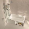JACOB DELAFON - Baignoire bain douche Malice, version gauche Blanc brillant 160 x 85 - vignette