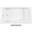 JACOB DELAFON - Baignoire bain douche Malice, version gauche Blanc brillant 160 x 85 - vignette
