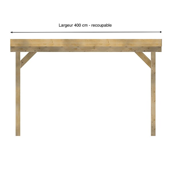 DECKLINEA - Structure Terrasse Bois Pilotis en Kit - 4x2,10m - 8,4m2 - Solives + Poteaux - Sapin Traité Autoclave - Charge Utile 350Kg/m² - Epicea - large