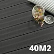DECKLINEA - Kit Terrasse Composite ATLANTA 40m² - 122 Lames de Terrasse (220 x 14.5 x 2.25 cm) - Antracite - Garantie 15 ans - Fixation par Clips - vignette