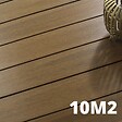 DECKLINEA - Kit Terrasse Composite NAVIA 10m² - Teck - 31 lames de Terrasse (220 x 14.5 x 2.2 cm) - Fixation par Clips - Cobra Hybrid - Terrasse Bois - vignette