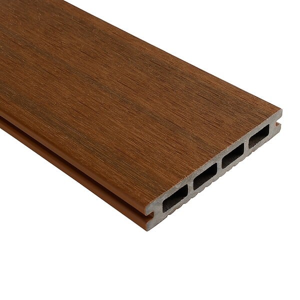 DECKLINEA - Kit Terrasse Composite NAVIA 10m² - Teck - 31 lames de Terrasse (220 x 14.5 x 2.2 cm) - Fixation par Clips - Cobra Hybrid - Terrasse Bois - large